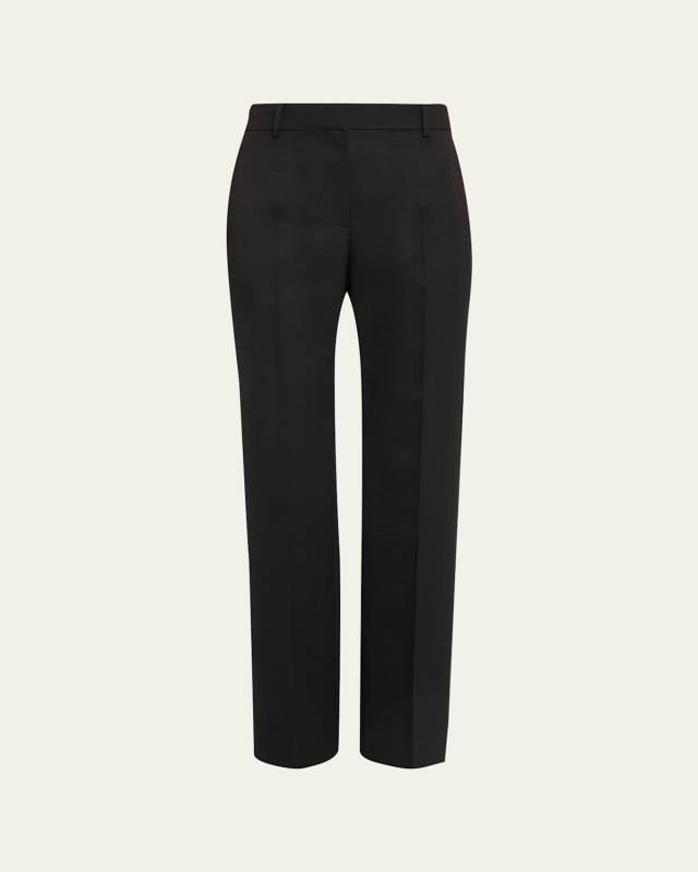 Straight-Leg Formal Wool Trousers